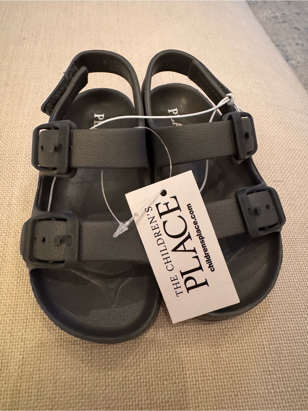 The Children's Place Charcoal Gray Kids Sandals size 6